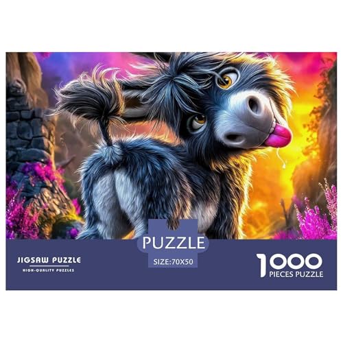 Kleiner Esel 1000 Teile Klassische Puzzle Tier Für Erwachsene, Familien, Teile Passen Perfekt Zusammen, Geschicklichkeitsspiel, Premium Quality, Stressabbau-Spielzeug 70x50cm/1000pcs Kleiner Esel 1000 Teile Klassische Puzzle Tier Für Erwachsene, Familien, Teile Passen Perfekt Zusammen, Geschicklichkeitsspiel, Premium Quality, Stressabbau-Spielzeug 70x50cm/1000pcs von QIAVXZIP