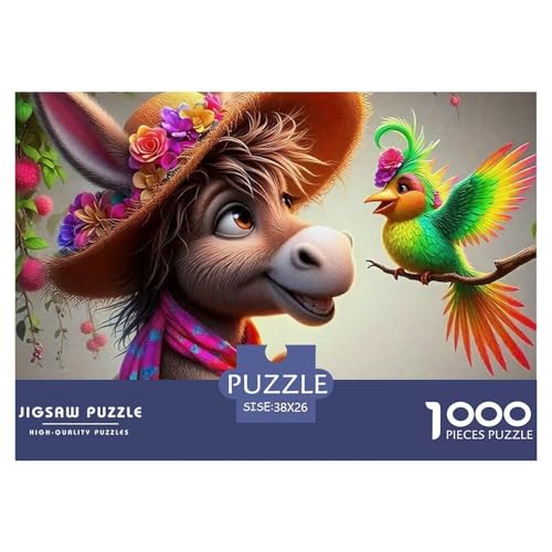 Kleiner Esel 1000 Teile Klassische Puzzle Tier Für Erwachsene Und Kinder, Teile Passen Perfekt Zusammen, Geschicklichkeitsspiel, Premium Quality, Pädagogisches 38x26cm/1000pcs Kleiner Esel 1000 Teile Klassische Puzzle Tier Für Erwachsene Und Kinder, Teile Passen Perfekt Zusammen, Geschicklichkeitsspiel, Premium Quality, Pädagogisches 38x26cm/1000pcs von QIAVXZIP