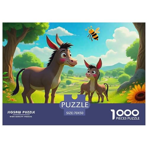 Kleiner Esel 1000 Teile Schwieriges Großes Puzzle Tier Für Die Ganze Familie, Teile Passen Perfekt Zusammen, Geschicklichkeitsspiel, Perfekt Für Spieleabende, Pädagogisches 70x50cm/1000pcs Kleiner Esel 1000 Teile Schwieriges Großes Puzzle Tier Für Die Ganze Familie, Teile Passen Perfekt Zusammen, Geschicklichkeitsspiel, Perfekt Für Spieleabende, Pädagogisches 70x50cm/1000pcs von QIAVXZIP