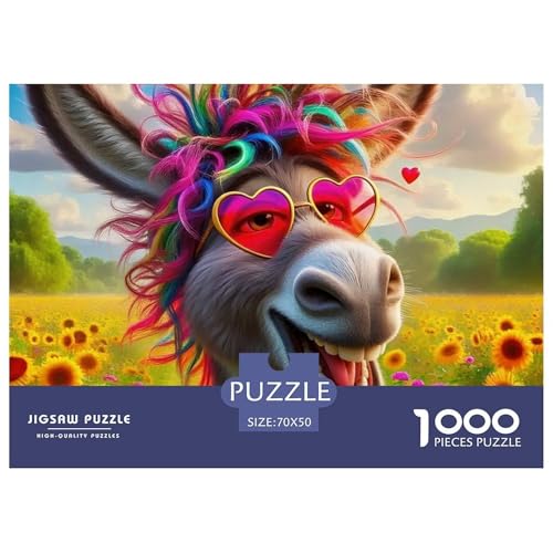 Kleiner Esel 1000 Teile Schwieriges Großes Puzzle Tier Für Die Ganze Familie, Teile Passen Perfekt Zusammen, Geschicklichkeitsspiel, Perfekt Für Spieleabende, Stressabbau-Spielzeug 70x50cm/1000pcs Kleiner Esel 1000 Teile Schwieriges Großes Puzzle Tier Für Die Ganze Familie, Teile Passen Perfekt Zusammen, Geschicklichkeitsspiel, Perfekt Für Spieleabende, Stressabbau-Spielzeug 70x50cm/1000pcs von QIAVXZIP