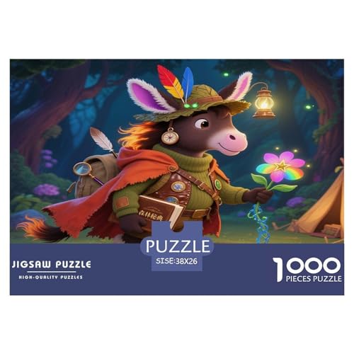 Kleiner Esel 1000 Teile Schwieriges Großes Puzzle Tier Für Die Ganze Familie, Teile Passen Perfekt Zusammen, Geschicklichkeitsspiel, Premium Quality, Pädagogisches 38x26cm/1000pcs Kleiner Esel 1000 Teile Schwieriges Großes Puzzle Tier Für Die Ganze Familie, Teile Passen Perfekt Zusammen, Geschicklichkeitsspiel, Premium Quality, Pädagogisches 38x26cm/1000pcs von QIAVXZIP