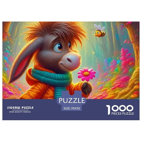 Kleiner Esel 1000 Teile Schwieriges Großes Puzzle Tier Für Die Ganze Familie, Teile Passen Perfekt Zusammen, Geschicklichkeitsspiel, Premium Quality, Pädagogisches 70x50cm/1000pcs Kleiner Esel 1000 Teile Schwieriges Großes Puzzle Tier Für Die Ganze Familie, Teile Passen Perfekt Zusammen, Geschicklichkeitsspiel, Premium Quality, Pädagogisches 70x50cm/1000pcs von QIAVXZIP