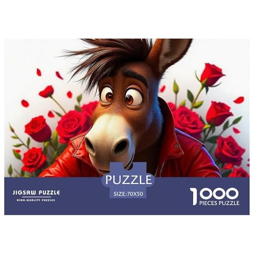 Kleiner Esel 1000 Teile Schwieriges Großes Puzzle Tier Für Die Ganze Familie, Teile Passen Perfekt Zusammen, Geschicklichkeitsspiel, Premium Quality, Pädagogisches 70x50cm/1000pcs Kleiner Esel 1000 Teile Schwieriges Großes Puzzle Tier Für Die Ganze Familie, Teile Passen Perfekt Zusammen, Geschicklichkeitsspiel, Premium Quality, Pädagogisches 70x50cm/1000pcs von QIAVXZIP