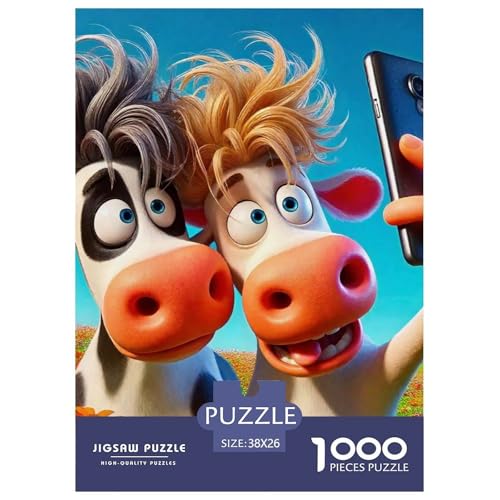 Kleiner Esel 1000 Teile Schwieriges Großes Puzzle Tier Für Erwachsene, Familien, Teile Passen Perfekt Zusammen, Geschicklichkeitsspiel, Premium Quality, Pädagogisches 38x26cm/1000pcs von QIAVXZIP