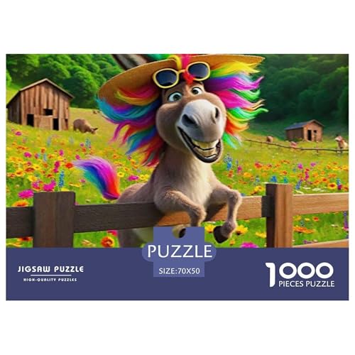 Kleiner Esel 1000 Teile Schwieriges Großes Puzzle Tier Für Erwachsene Und Kinder, Teile Passen Perfekt Zusammen, Geschicklichkeitsspiel, Perfekt Für Spieleabende, Pädagogisches 70x50cm/1000pcs Kleiner Esel 1000 Teile Schwieriges Großes Puzzle Tier Für Erwachsene Und Kinder, Teile Passen Perfekt Zusammen, Geschicklichkeitsspiel, Perfekt Für Spieleabende, Pädagogisches 70x50cm/1000pcs von QIAVXZIP