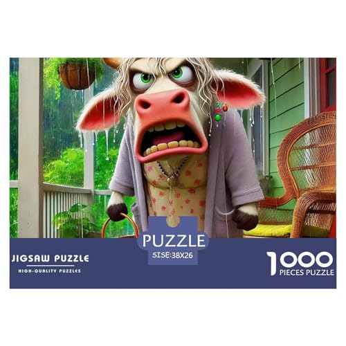 Kleiner Esel 1000 Teile Schwieriges Großes Puzzle Tier Für Erwachsene Und Kinder, Teile Passen Perfekt Zusammen, Geschicklichkeitsspiel, Premium Quality, Pädagogisches 38x26cm/1000pcs von QIAVXZIP