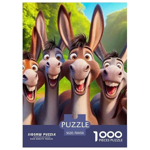 Kleiner Esel 1000 Teile Schwieriges Großes Puzzle Tier Für Erwachsene Und Kinder, Teile Passen Perfekt Zusammen, Geschicklichkeitsspiel, Premium Quality, Pädagogisches 70x50cm/1000pcs Kleiner Esel 1000 Teile Schwieriges Großes Puzzle Tier Für Erwachsene Und Kinder, Teile Passen Perfekt Zusammen, Geschicklichkeitsspiel, Premium Quality, Pädagogisches 70x50cm/1000pcs von QIAVXZIP