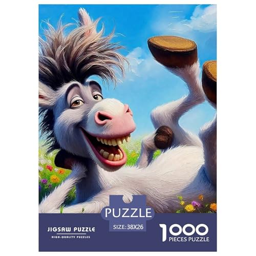 Kleiner Esel 1000 Teile Unmöglich Puzzles Tier Ab 14 Jahren, Teile Passen Perfekt Zusammen, Geschicklichkeitsspiel, Perfekt Für Spieleabende, Pädagogisches 38x26cm/1000pcs von QIAVXZIP