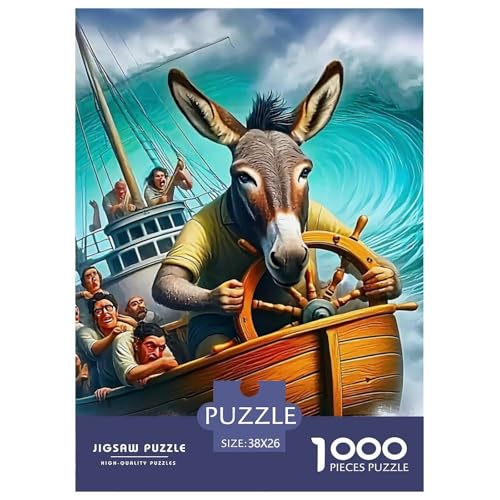 Kleiner Esel 1000 Teile Unmöglich Puzzles Tier Ab 14 Jahren, Teile Passen Perfekt Zusammen, Geschicklichkeitsspiel, Perfekt Für Spieleabende, Pädagogisches 38x26cm/1000pcs von QIAVXZIP