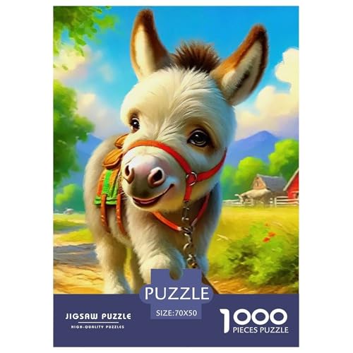 Kleiner Esel 1000 Teile Unmöglich Puzzles Tier Ab 14 Jahren, Teile Passen Perfekt Zusammen, Geschicklichkeitsspiel, Perfekt Für Spieleabende, Pädagogisches 70x50cm/1000pcs Kleiner Esel 1000 Teile Unmöglich Puzzles Tier Ab 14 Jahren, Teile Passen Perfekt Zusammen, Geschicklichkeitsspiel, Perfekt Für Spieleabende, Pädagogisches 70x50cm/1000pcs von QIAVXZIP