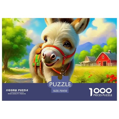 Kleiner Esel 1000 Teile Unmöglich Puzzles Tier Ab 14 Jahren, Teile Passen Perfekt Zusammen, Geschicklichkeitsspiel, Perfekt Für Spieleabende, Pädagogisches 70x50cm/1000pcs Kleiner Esel 1000 Teile Unmöglich Puzzles Tier Ab 14 Jahren, Teile Passen Perfekt Zusammen, Geschicklichkeitsspiel, Perfekt Für Spieleabende, Pädagogisches 70x50cm/1000pcs von QIAVXZIP