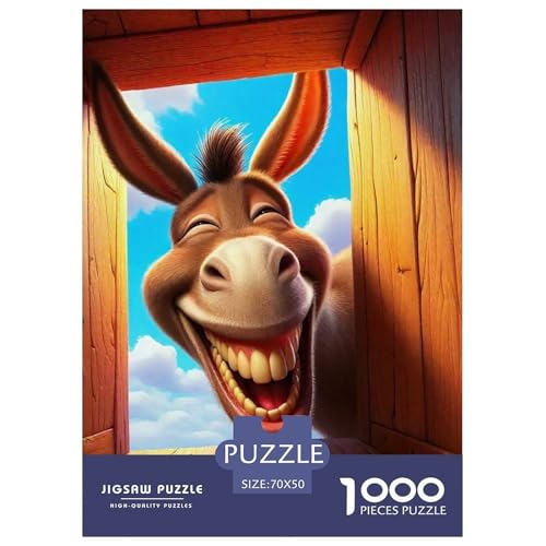 Kleiner Esel 1000 Teile Unmöglich Puzzles Tier Ab 14 Jahren, Teile Passen Perfekt Zusammen, Geschicklichkeitsspiel, Perfekt Für Spieleabende, Pädagogisches 70x50cm/1000pcs Kleiner Esel 1000 Teile Unmöglich Puzzles Tier Ab 14 Jahren, Teile Passen Perfekt Zusammen, Geschicklichkeitsspiel, Perfekt Für Spieleabende, Pädagogisches 70x50cm/1000pcs von QIAVXZIP