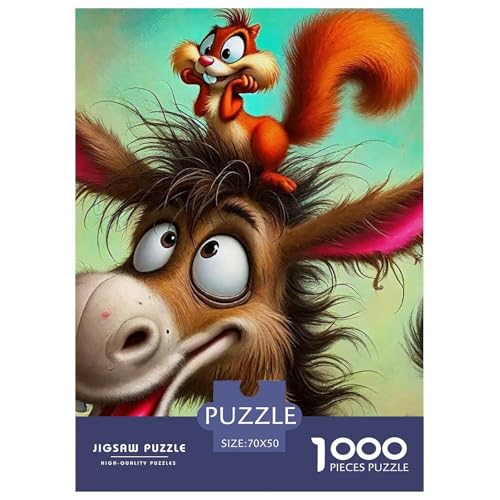 Kleiner Esel 1000 Teile Unmöglich Puzzles Tier Für Die Ganze Familie, Teile Passen Perfekt Zusammen, Geschicklichkeitsspiel, Premium Quality, Pädagogisches 70x50cm/1000pcs Kleiner Esel 1000 Teile Unmöglich Puzzles Tier Für Die Ganze Familie, Teile Passen Perfekt Zusammen, Geschicklichkeitsspiel, Premium Quality, Pädagogisches 70x50cm/1000pcs von QIAVXZIP