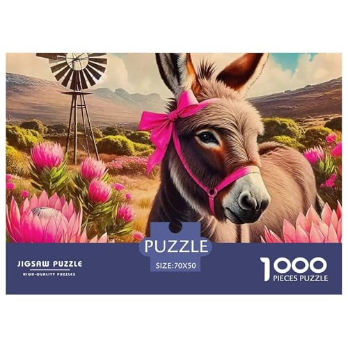 Kleiner Esel 1000 Teile Unmöglich Puzzles Tier Für Die Ganze Familie, Teile Passen Perfekt Zusammen, Geschicklichkeitsspiel, Premium Quality, Stressabbau-Spielzeug 70x50cm/1000pcs Kleiner Esel 1000 Teile Unmöglich Puzzles Tier Für Die Ganze Familie, Teile Passen Perfekt Zusammen, Geschicklichkeitsspiel, Premium Quality, Stressabbau-Spielzeug 70x50cm/1000pcs von QIAVXZIP