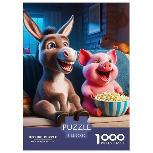 Kleiner Esel 1000 Teile Unmöglich Puzzles Tier Für Erwachsene, Familien, Teile Passen Perfekt Zusammen, Geschicklichkeitsspiel, Perfekt Für Spieleabende, Pädagogisches 70x50cm/1000pcs Kleiner Esel 1000 Teile Unmöglich Puzzles Tier Für Erwachsene, Familien, Teile Passen Perfekt Zusammen, Geschicklichkeitsspiel, Perfekt Für Spieleabende, Pädagogisches 70x50cm/1000pcs von QIAVXZIP