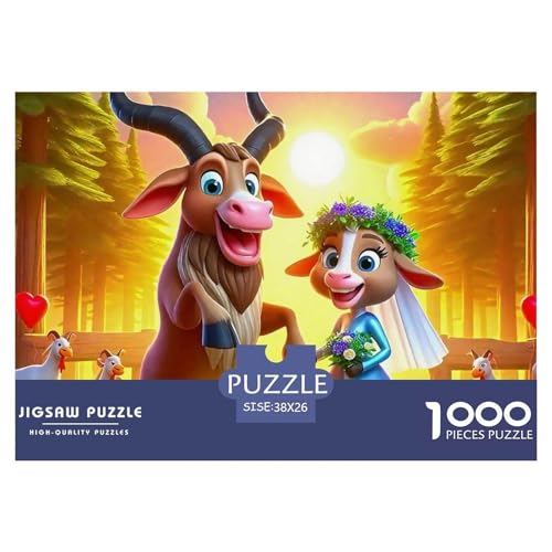 Kleiner Esel 1000 Teile Unmöglich Puzzles Tier Für Erwachsene, Familien, Teile Passen Perfekt Zusammen, Geschicklichkeitsspiel, Perfekt Für Spieleabende, Stressabbau-Spielzeug 38x26cm/1000pcs von QIAVXZIP