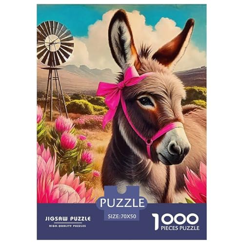 Kleiner Esel 1000 Teile Unmöglich Puzzles Tier Für Erwachsene, Familien, Teile Passen Perfekt Zusammen, Geschicklichkeitsspiel, Perfekt Für Spieleabende, Stressabbau-Spielzeug 70x50cm/1000pcs Kleiner Esel 1000 Teile Unmöglich Puzzles Tier Für Erwachsene, Familien, Teile Passen Perfekt Zusammen, Geschicklichkeitsspiel, Perfekt Für Spieleabende, Stressabbau-Spielzeug 70x50cm/1000pcs von QIAVXZIP