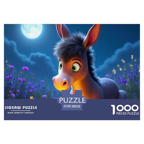 Kleiner Esel 1000 Teile Unmöglich Puzzles Tier Für Erwachsene, Familien, Teile Passen Perfekt Zusammen, Geschicklichkeitsspiel, Premium Quality, Pädagogisches 38x26cm/1000pcs Kleiner Esel 1000 Teile Unmöglich Puzzles Tier Für Erwachsene, Familien, Teile Passen Perfekt Zusammen, Geschicklichkeitsspiel, Premium Quality, Pädagogisches 38x26cm/1000pcs von QIAVXZIP