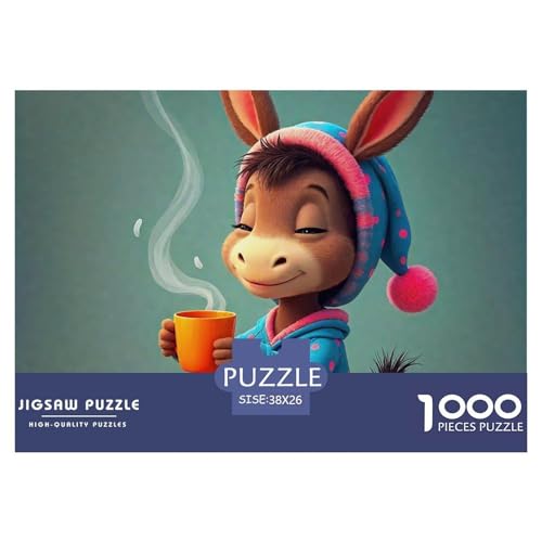 Kleiner Esel 1000 Teile Unmöglich Puzzles Tier Für Erwachsene, Familien, Teile Passen Perfekt Zusammen, Geschicklichkeitsspiel, Premium Quality, Pädagogisches 38x26cm/1000pcs Kleiner Esel 1000 Teile Unmöglich Puzzles Tier Für Erwachsene, Familien, Teile Passen Perfekt Zusammen, Geschicklichkeitsspiel, Premium Quality, Pädagogisches 38x26cm/1000pcs von QIAVXZIP