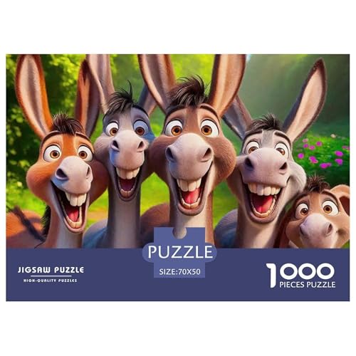 Kleiner Esel 1000 Teile Unmöglich Puzzles Tier Für Erwachsene Und Kinder, Teile Passen Perfekt Zusammen, Geschicklichkeitsspiel, Perfekt Für Spieleabende, Pädagogisches 70x50cm/1000pcs Kleiner Esel 1000 Teile Unmöglich Puzzles Tier Für Erwachsene Und Kinder, Teile Passen Perfekt Zusammen, Geschicklichkeitsspiel, Perfekt Für Spieleabende, Pädagogisches 70x50cm/1000pcs von QIAVXZIP