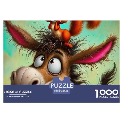 Kleiner Esel 1000 Teile Unmöglich Puzzles Tier Für Erwachsene Und Kinder, Teile Passen Perfekt Zusammen, Geschicklichkeitsspiel, Premium Quality, Pädagogisches 38x26cm/1000pcs Kleiner Esel 1000 Teile Unmöglich Puzzles Tier Für Erwachsene Und Kinder, Teile Passen Perfekt Zusammen, Geschicklichkeitsspiel, Premium Quality, Pädagogisches 38x26cm/1000pcs von QIAVXZIP