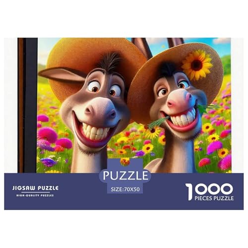 Kleiner Esel 1000 Teile Unmöglich Puzzles Tier Für Erwachsene Und Kinder, Teile Passen Perfekt Zusammen, Geschicklichkeitsspiel, Premium Quality, Pädagogisches 70x50cm/1000pcs Kleiner Esel 1000 Teile Unmöglich Puzzles Tier Für Erwachsene Und Kinder, Teile Passen Perfekt Zusammen, Geschicklichkeitsspiel, Premium Quality, Pädagogisches 70x50cm/1000pcs von QIAVXZIP