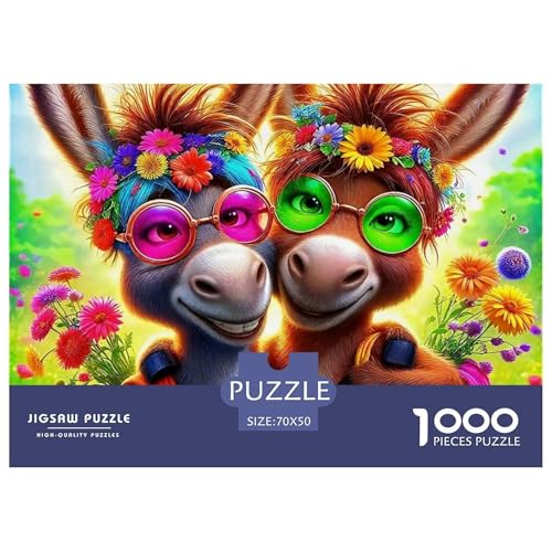 Kleiner Esel 1000 Teile Unmöglich Puzzles Tier Für Erwachsene Und Kinder, Teile Passen Perfekt Zusammen, Geschicklichkeitsspiel, Premium Quality, Stressabbau-Spielzeug 70x50cm/1000pcs Kleiner Esel 1000 Teile Unmöglich Puzzles Tier Für Erwachsene Und Kinder, Teile Passen Perfekt Zusammen, Geschicklichkeitsspiel, Premium Quality, Stressabbau-Spielzeug 70x50cm/1000pcs von QIAVXZIP