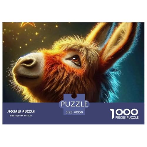 Kleiner Esel 1000 Teile Unmöglich Puzzles Tier Für Erwachsene Und Kinder, Teile Passen Perfekt Zusammen, Geschicklichkeitsspiel, Premium Quality, Stressabbau-Spielzeug 70x50cm/1000pcs Kleiner Esel 1000 Teile Unmöglich Puzzles Tier Für Erwachsene Und Kinder, Teile Passen Perfekt Zusammen, Geschicklichkeitsspiel, Premium Quality, Stressabbau-Spielzeug 70x50cm/1000pcs von QIAVXZIP