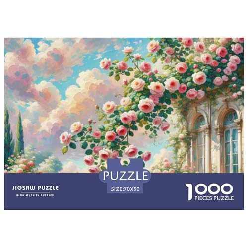 Kletterrose 1000 Teile Schwieriges Großes Puzzle Tier Und Kinder, Teile Passen Perfekt Zusammen, Geschicklichkeitsspiel, Perfekt Für Spieleabende, Stressabbau-Spielzeug 70x50cm/1000 von QIAVXZIP