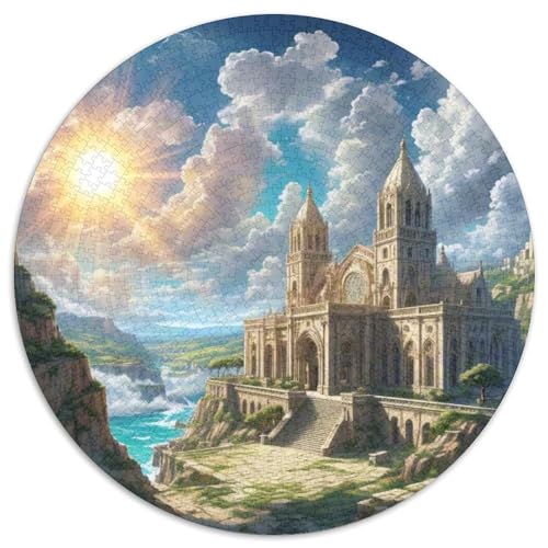 Kloster Jerónimos 1000 PCS Künstlerisches Jigsaw Puzzle Gebäude Rundes Puzzle Schwieriges Großes Stressabbau-Spielzeug Für Erwachsene Und Kinder 1000pcs (67.5x67.5cm) von QIAVXZIP