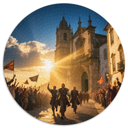 Kloster Jerónimos 1000 PCS Puzzle Runde Puzzles Schwieriges Großes Stressabbau-Spielzeug Geeignet 1000pcs (67.5x67.5cm) von QIAVXZIP