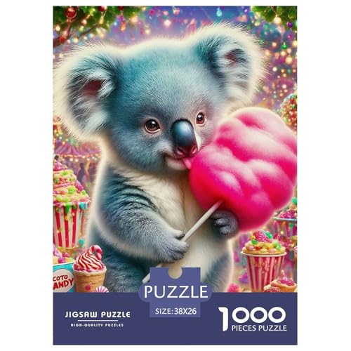 Koala 1000 Teile Klassische Puzzle Tier Für Die Ganze Familie, Teile Passen Perfekt Zusammen, Geschicklichkeitsspiel, Premium Quality, Pädagogisches 38x26cm/1000pcs von QIAVXZIP