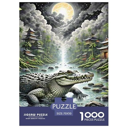 Krokodil versteckt Sich in Mangroven 1000 Teile Klassische Puzzle Tier, Familien, Teile Passen Perfekt Zusammen, Geschicklichkeitsspiel, Premium Quality, Stressabbau-Spielzeug 70x50cm/1000pc Krokodil versteckt Sich in Mangroven 1000 Teile Klassische Puzzle Tier, Familien, Teile Passen Perfekt Zusammen, Geschicklichkeitsspiel, Premium Quality, Stressabbau-Spielzeug 70x50cm/1000pc von QIAVXZIP