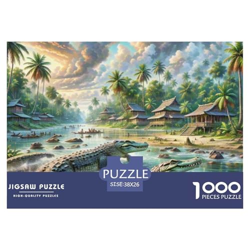 Krokodil versteckt Sich in Mangroven 1000 Teile Schwieriges Großes Puzzle Tier Und Kinder, Teile Passen Perfekt Zusammen, Geschicklichkeitsspiel, Perfekt Für Spieleabende, Stressabbau-Spielz Krokodil versteckt Sich in Mangroven 1000 Teile Schwieriges Großes Puzzle Tier Und Kinder, Teile Passen Perfekt Zusammen, Geschicklichkeitsspiel, Perfekt Für Spieleabende, Stressabbau-Spielz von QIAVXZIP