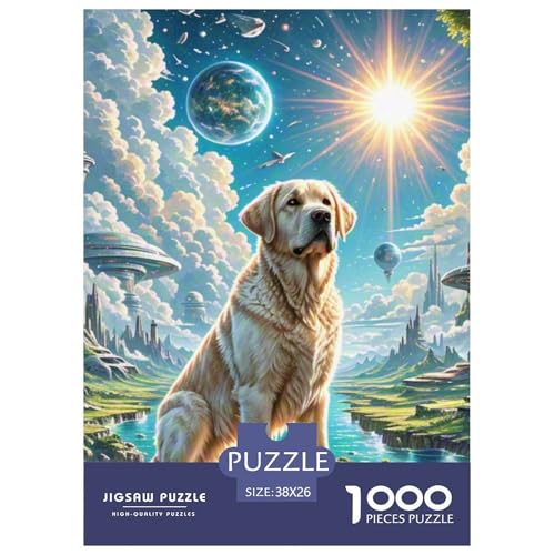 Labrador Retriever 1000 Teile Schwieriges Großes Puzzle, Teile Passen Perfekt Zusammen, Geschicklichkeitsspiel, Perfekt Für Spieleabende, Pädagogisches 38x26cm/1000pcs von QIAVXZIP
