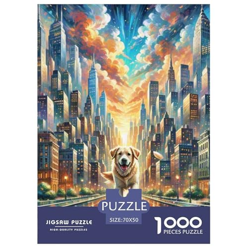 Labrador Retriever 1000 Teile Unmöglich Puzzles, Teile Passen Perfekt Zusammen, Geschicklichkeitsspiel, Perfekt Für Spieleabende, Pädagogisches 70x50cm/1000pcs von QIAVXZIP