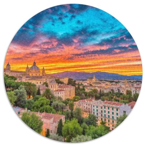 Las Médulas 1000 PCS Puzzle Rundes Puzzle Schwieriges Großes Stressabbau-Spielzeug Für Erwachsene Kinder Kreativ 1000pcs (67.5x67.5cm) von QIAVXZIP