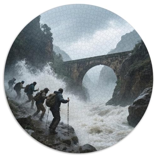 Las Médulas 1000 PCS Puzzle Rundpuzzle Schwieriges Großes Stressabbau-Spielzeug Für Erwachsene Und Kinder 1000pcs (67.5x67.5cm) von QIAVXZIP