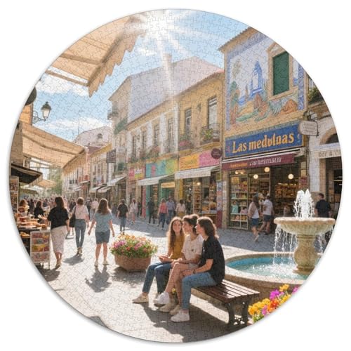 Las Médulas 1000 Teile Künstlerisches Jigsaw Puzzle Circular Puzzles Schwieriges Großes Stressabbau-Spielzeug Für Erwachsene Und Kinder 1000pcs (67.5x67.5cm) von QIAVXZIP