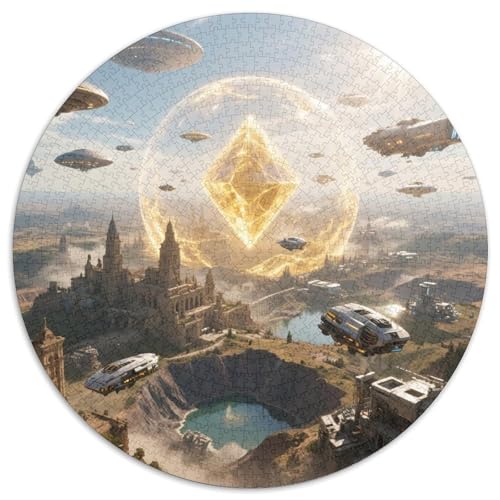 Las Médulas 1000 Teile Puzzle Rundes Puzzle Schwieriges Großes Stressabbau-Spielzeug Für Erwachsene Kinder Kreativ 1000pcs (67.5x67.5cm) von QIAVXZIP