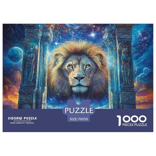 Löwen 1000 Teile Unmöglich Puzzles Für Erwachsene, Familien, Teile Passen Perfekt Zusammen, Geschicklichkeitsspiel, Perfekt Für Spieleabende, Stressabbau-Spielzeug 70x50cm/1000pcs von QIAVXZIP