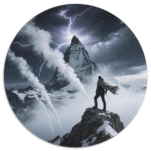 Matterhorn 1000 Teile Puzzle Rundpuzzle Schwieriges Großes Stressabbau-Spielzeug Geeignet 1000pcs (67.5x67.5cm) von QIAVXZIP