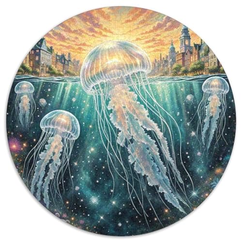 Medulen schwimmend in Styx 1000 PCS Puzzle Tier Circular Puzzles Schwieriges Großes Stressabbau-Spielzeug Geeignet 1000pcs (67.5x67.5cm) von QIAVXZIP