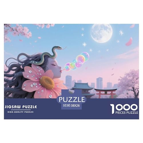 Medusa Sonnenblumen 1000 Teile Klassische Puzzle, Familien, Teile Passen Perfekt Zusammen, Geschicklichkeitsspiel, Perfekt Für Spieleabende, Stressabbau-Spielzeug 38x26cm/1000pcs von QIAVXZIP