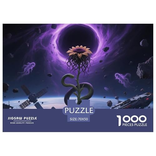 Medusa Sonnenblumen 1000 Teile Klassische Puzzle, Teile Passen Perfekt Zusammen, Geschicklichkeitsspiel, Premium Quality, Stressabbau-Spielzeug 70x50cm/1000pcs von QIAVXZIP