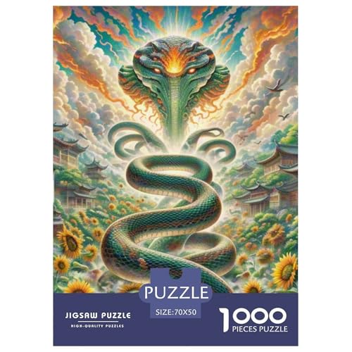 Medusa Sonnenblumen 1000 Teile Schwieriges Großes Puzzle, Teile Passen Perfekt Zusammen, Geschicklichkeitsspiel, Perfekt Für Spieleabende, Pädagogisches 70x50cm/1000pcs von QIAVXZIP