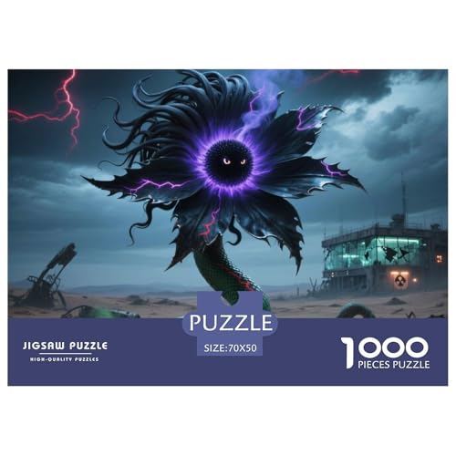 Medusa Sonnenblumen 1000 Teile Schwieriges Großes Puzzle, Teile Passen Perfekt Zusammen, Geschicklichkeitsspiel, Perfekt Für Spieleabende, Pädagogisches 70x50cm/1000pcs von QIAVXZIP