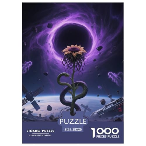 Medusa Sonnenblumen 1000 Teile Unmöglich Puzzles, Familien, Teile Passen Perfekt Zusammen, Geschicklichkeitsspiel, Perfekt Für Spieleabende, Pädagogisches 38x26cm/1000pcs von QIAVXZIP
