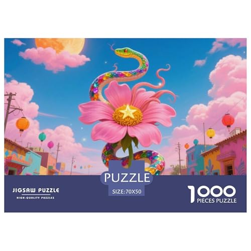 Medusa Sonnenblumen 1000 Teile Unmöglich Puzzles, Teile Passen Perfekt Zusammen, Geschicklichkeitsspiel, Perfekt Für Spieleabende, Stressabbau-Spielzeug 70x50cm/1000pcs von QIAVXZIP