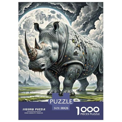 Nashörner tragen Reben 1000 Teile Schwieriges Großes Puzzle Tier, Familien, Teile Passen Perfekt Zusammen, Geschicklichkeitsspiel, Perfekt Für Spieleabende, Pädagogisches 38x26cm/10 Nashörner tragen Reben 1000 Teile Schwieriges Großes Puzzle Tier, Familien, Teile Passen Perfekt Zusammen, Geschicklichkeitsspiel, Perfekt Für Spieleabende, Pädagogisches 38x26cm/10 von QIAVXZIP